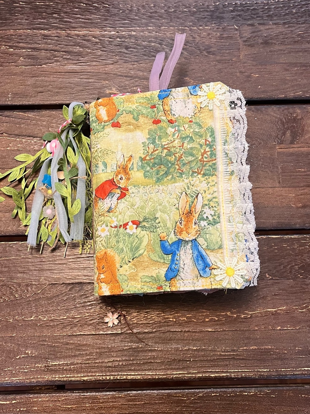 Peter Rabbit Beatrix Potter Junk Journal Small Chunky Decorated 3 Sig Softcover